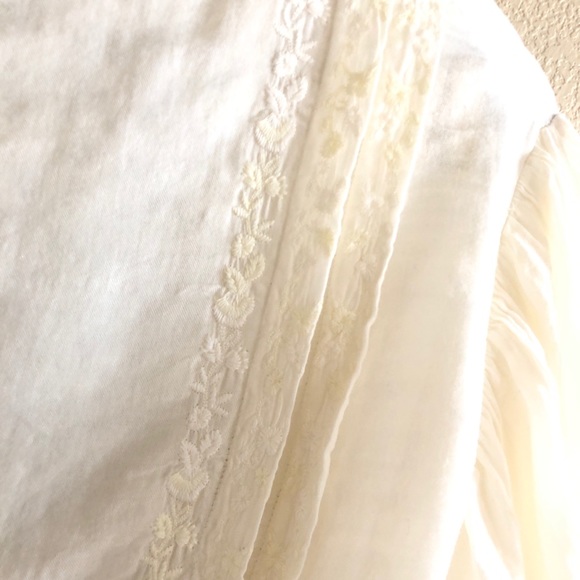 Free People || Ivory Button Blouse - Picture 5 of 10